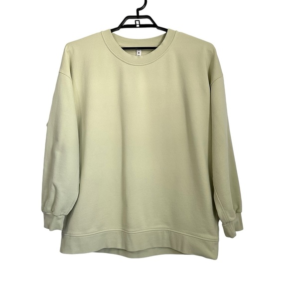 Lululemon Womens Perfectly Oversized Crew L Sweatshirt Size 12 Green Athleisure - Picture 1 of 6
